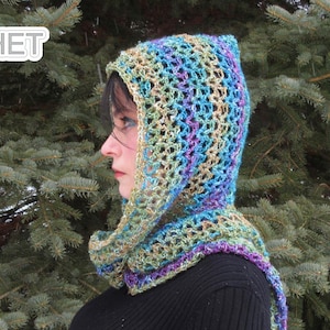 Luxe Hooded Scarf Crochet PATTERN PDF Jayda InStitches image 5