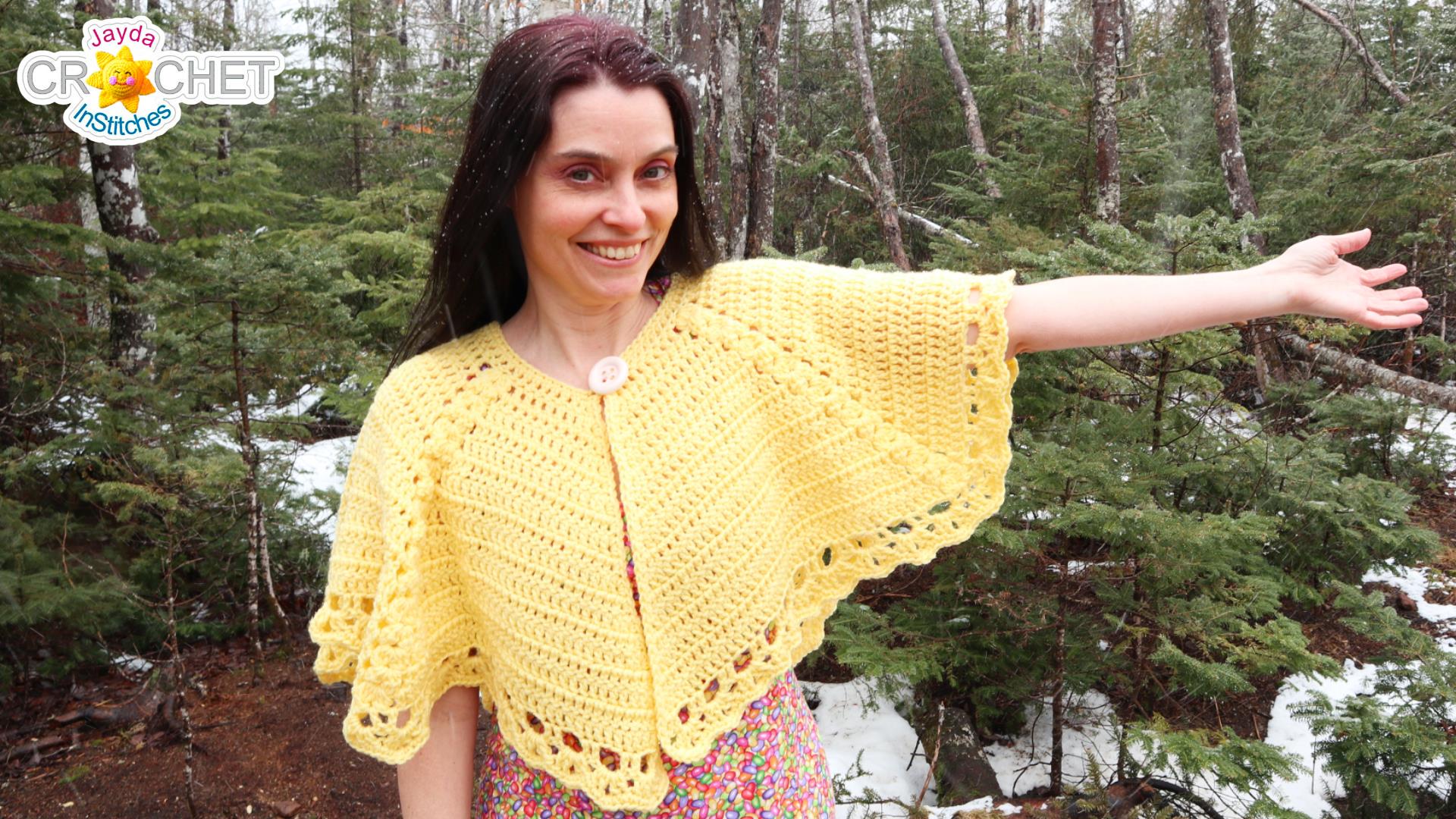 Easter Capelet Crochet PATTERN PDF - Shawl, Victorian, Edwardian ...