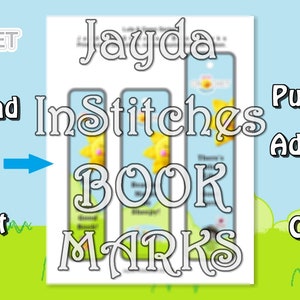 Jayda InStitches Bookmarks - Lula & Gwen Series 1 - PDF Digital Download for Printing