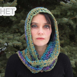 Luxe Hooded Scarf Crochet PATTERN PDF Jayda InStitches image 8