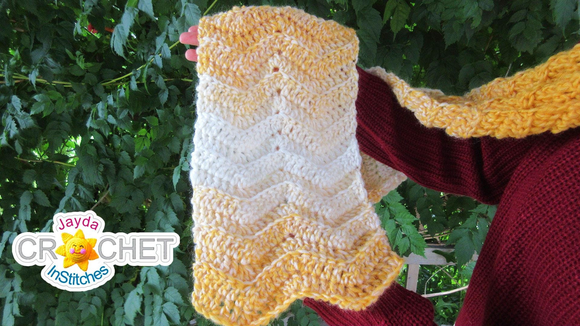 Chevron Ridge Scarf Crochet PATTERN PDF - One Skein Project, Women, Men ...