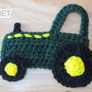 Tractor Applique - Crochet PATTERN PDF - Folk Art Calendar Blanket 2019 ...