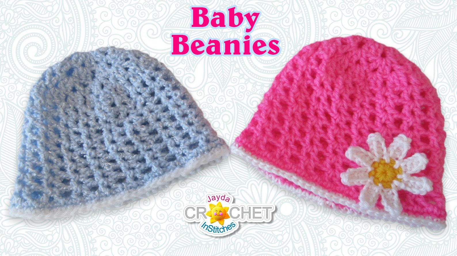 Baby Beanie in Easy Vstitch Crochet Pattern PDF Jayda Etsy Canada