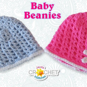 Baby Beanie in Easy V-Stitch Crochet Pattern PDF Jayda InStitches image 3