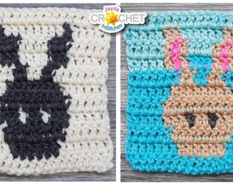 Bunny Graph Crochet PATTERN PDF - Fair Isle Style PLUS Series - Easter, Spring - Jayda InStitches