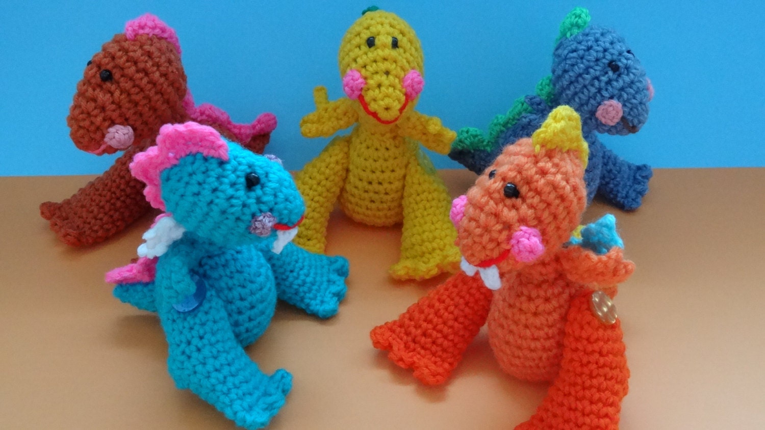 Dinosaur / Dragon Amigurumi Crochet PATTERN PDF Whimsical - Etsy