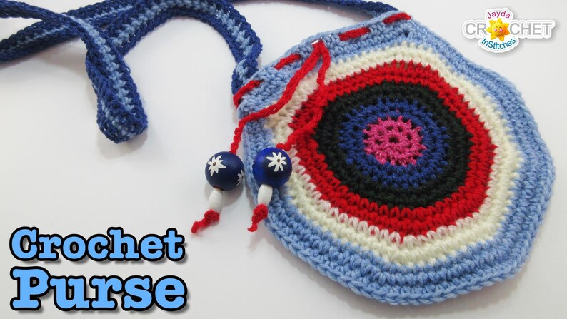 Boho Round Purse Crochet Purse PATTERN PDF - Jayda Institches - Etsy