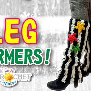 Vertical Striped Legwarmers Crochet PATTERN PDF - Adult, Kids, Custom Sizing - Jayda InStitches