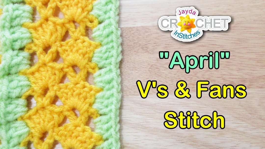 Mighty Mile a minute v s Fans Stitch Reference Guide Crochet PATTERN PDF 2021 Calendar Blanket April Jayda Institches Etsy Canada