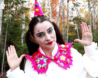 Clownhalsband och minihattmönster PDF - Kostym, Cosplay, Halloween, för barn och vuxna - Jayda InStitches