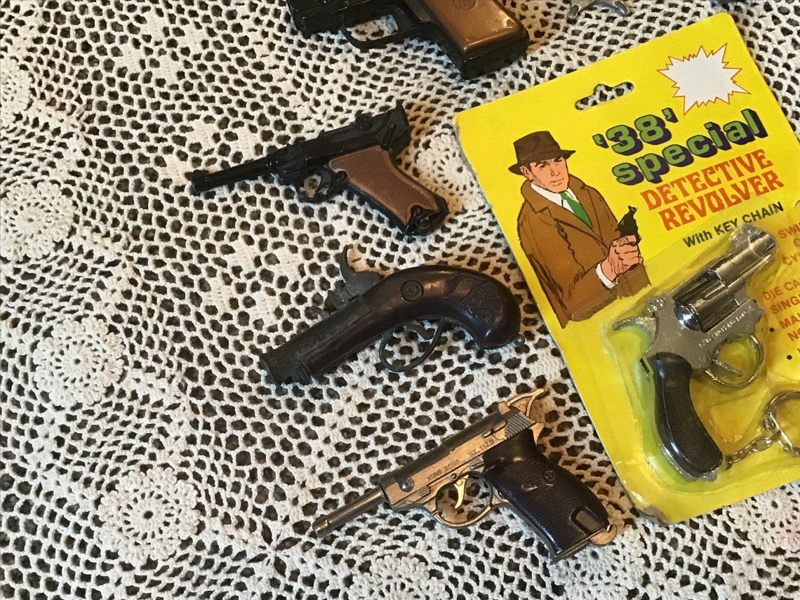 Vintage Lot 9 Mini Miniature Cap Guns Small Toy Gun Etsy