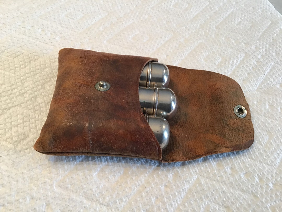 Antique Leather Case Sewing Tubes Cylinders Kits Vintage Etsy