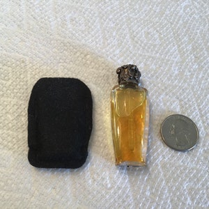 Antique HELENE DALE 7 Paris France Scent Etched Glass Dauber Gorgeous PERFUME Bottle w/ Original Black Case