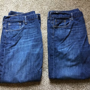 Vintage 2 Pair LEVI’S 569 38W x 30L ~ Levi Strauss Blue Loose Jeans Relaxed Fit Vintage