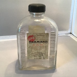 Vintage Sprague’s SHAMPOO for Dry HAIR Empty Glass BOTTLE