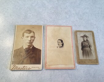 CHOOSE ONE ~ Antique Folks Victorian Era Cabinet Card Photo Photograph Sepia Toned Black White
