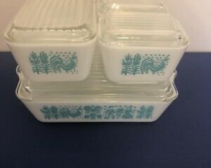 Pyrex Butterprint Set Pyrex Turquoise Cinderella, Fridge, Mixers, Casserole Dishes Sets ...