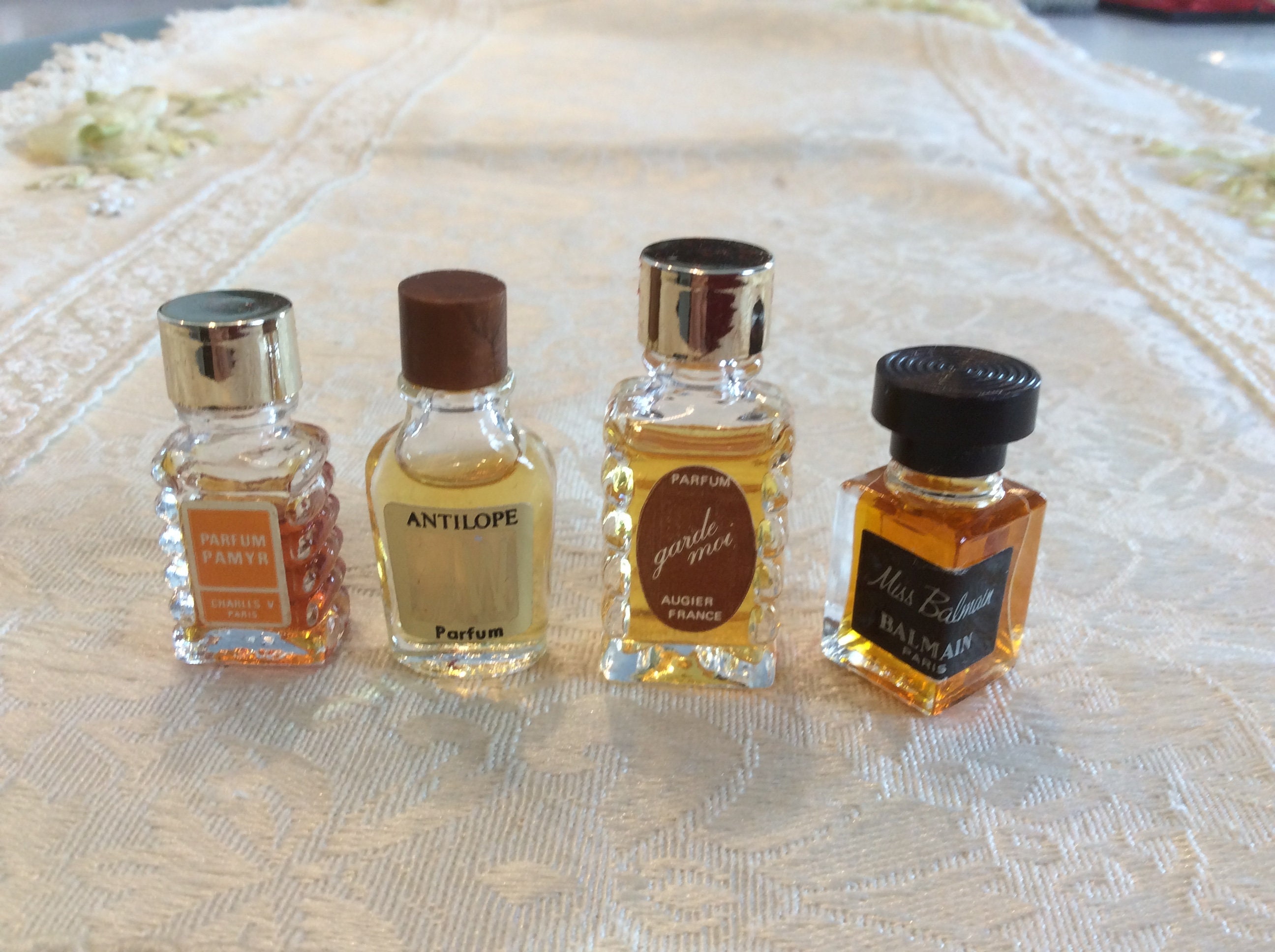 15 Mini Miniature Perfume Bottles Sample Travel Assorted Brands USA France  Lot