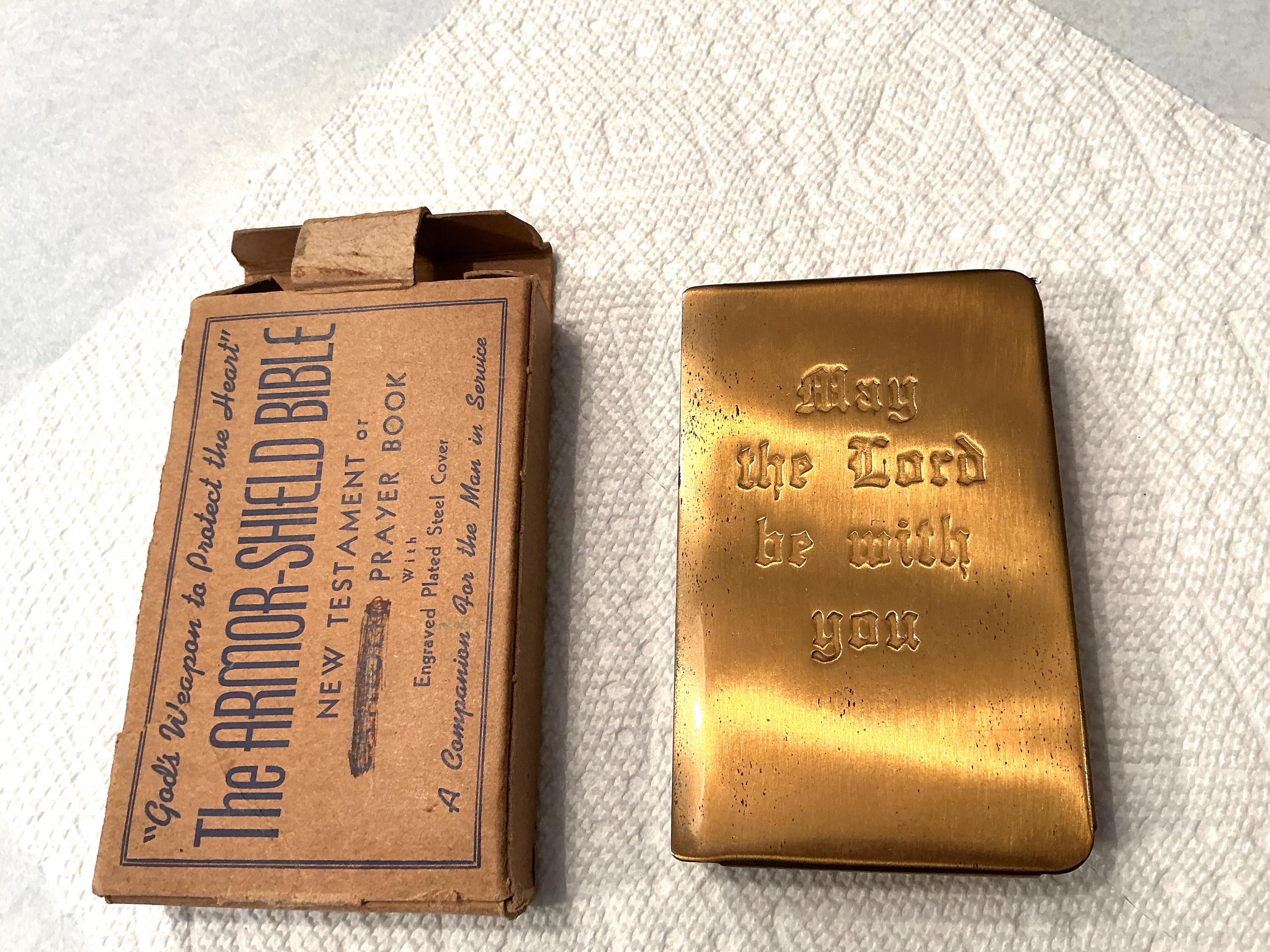 WWII Soldier's ARMOR Shield BIBLE Catholic Pocket Manual Bible