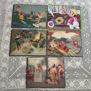 Lot 5 Vintage 1950’s BILL LAYNE PUZZLES ~ All complete