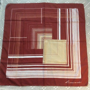 Vintage Abstract Italian Leonardi Large Scarf Italy - Beautiful!