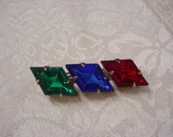 VTG Art Deco CRYSTAL Rhinestone Pin Brooch   ~ Stunning!