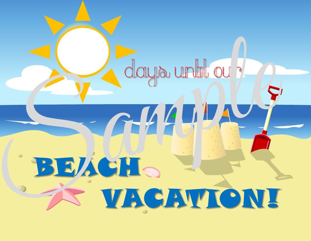 COUNTDOWN to Beach Vacation Printable Digital File Etsy