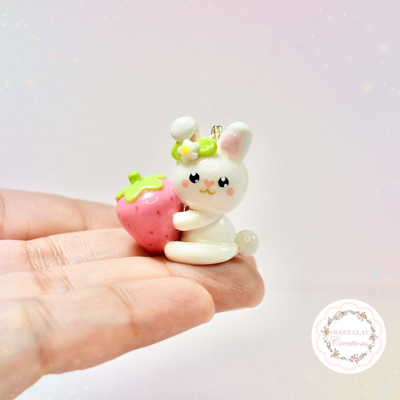 Kawaii Strawberry Bunny Nail Charms – Kore Kawaii