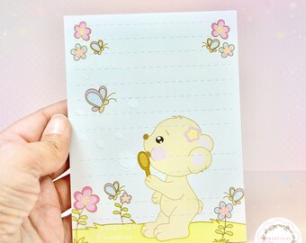 Cute Kawaii Teddy Bear Notepad Handmade Stationary Notes