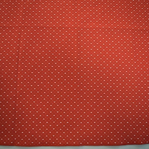 Valentine Table Napkins, Feature Tiny White Hearts on Red Background and finished with red thread.   Set of 4 Handmade, Free Shipping.