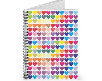 Rainbow Notebook | Heart Notebook | Love Notebook