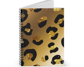 Leopard Print Notebook, Leopard Print Spiral Notebook