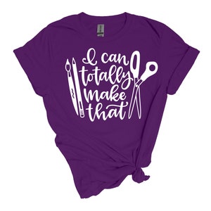 Crafter Tshirt Craft Lover Shirt Crafty Mom Gift Crafty Mom Mother's Day Gift Crafty Friend Gift Crafty Friend Mother's Day Gift Purple