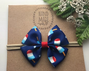 4th of july baby bow