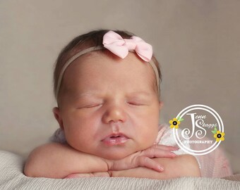 Pink Baby Headband , Newborn Baby Headband , Pink Baby Bow , 2" bow , Light Pink Baby Bow , Headbands for Babies