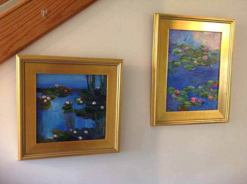 Monet Style Painting Large Painting Lily Pond | Etsy