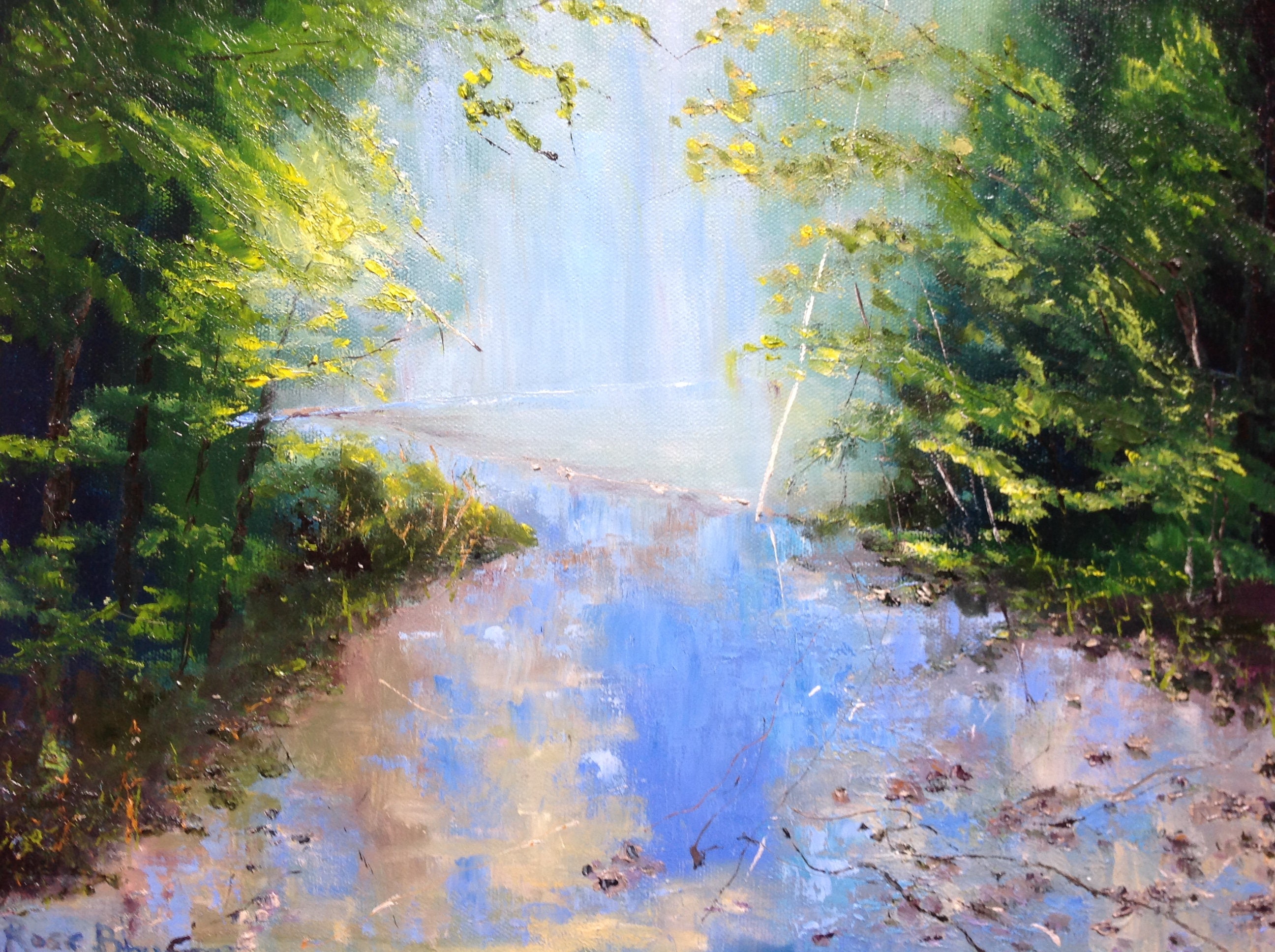 Water Art Landscape Painting Vacation Painting Misty | Etsy