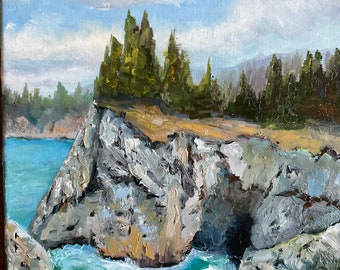 Arch Cape, Oregon, Ocean Painting, Cape Perpetua, Oregon, Canvas Painting, Beach Painting