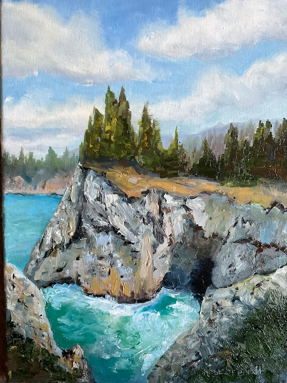 Arch Cape, Oregon, Ocean Painting, Cape Perpetua, Oregon, Canvas Painting, Beach Painting