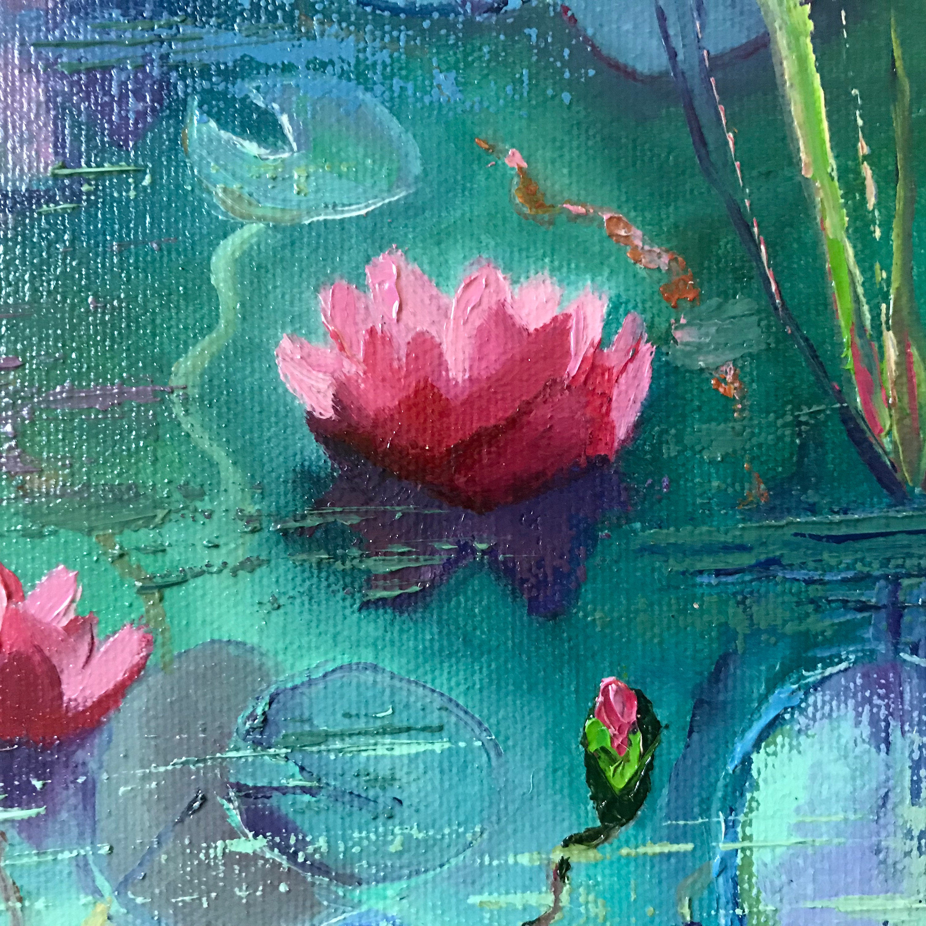 Water Lily Painting Abstract