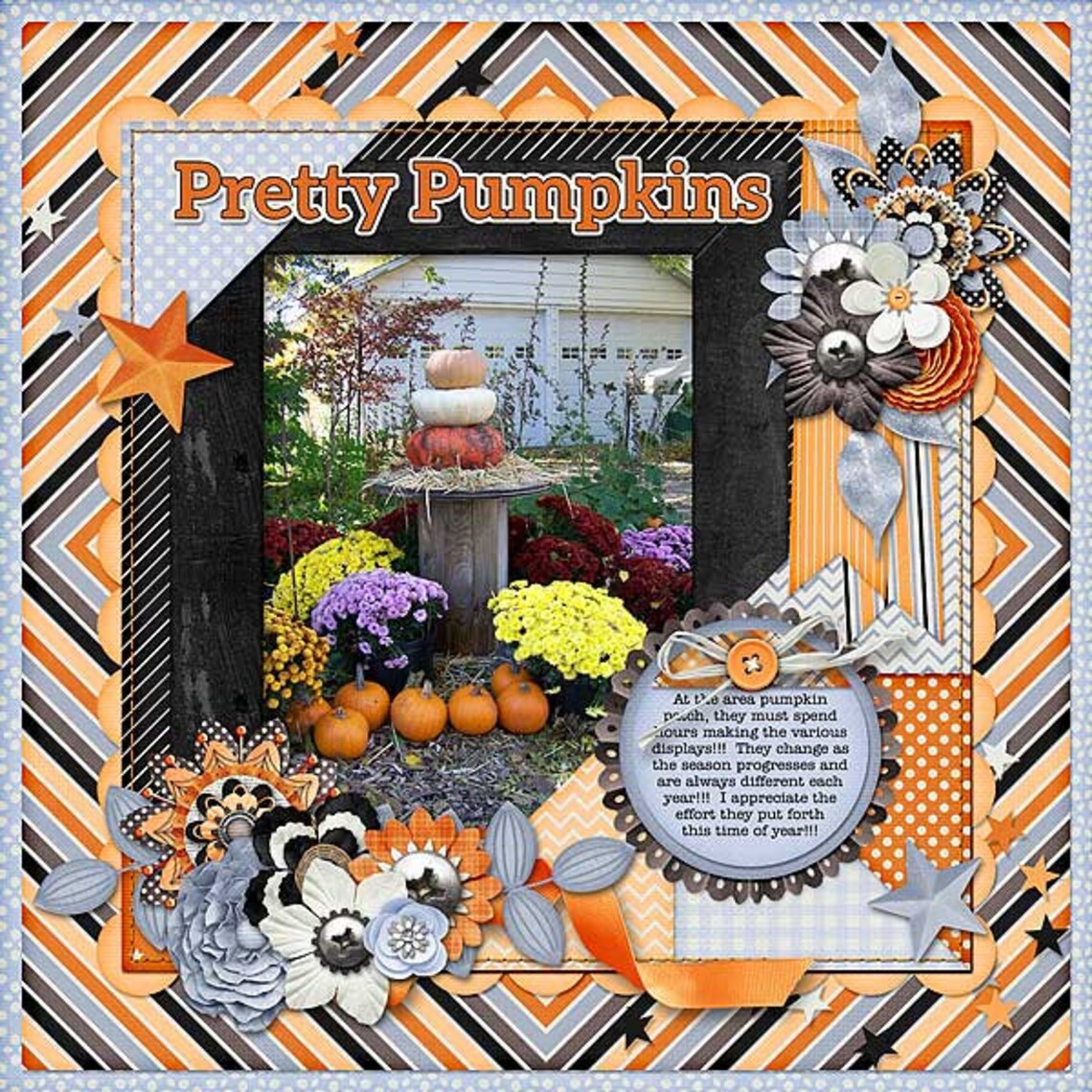 Not so Spooky Halloween Holiday 12x12 Digital Scrapbook Kit - Etsy