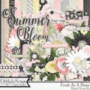 Fresh As A Daisy 12x12 Digital Scrapbook Kit