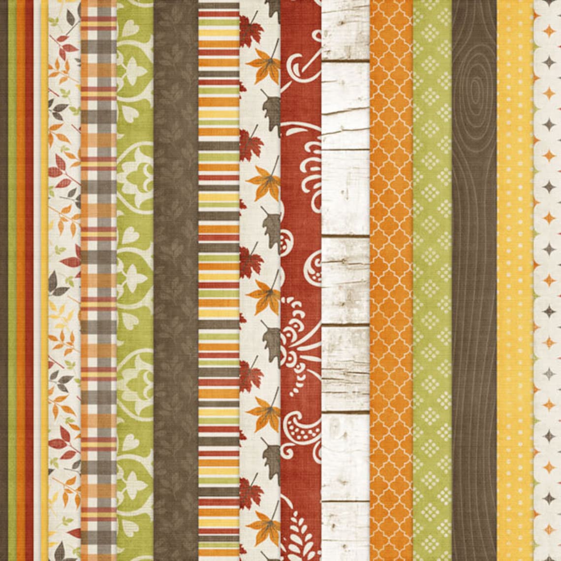 Autumn Falling Slowly Fall, Digital Scrapbook Scrapbooking Kit - Etsy