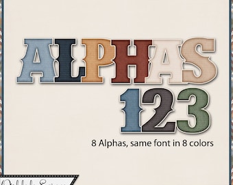 Dad Alphabets Embellishments, Father's Day Digital Scrapbook Kit