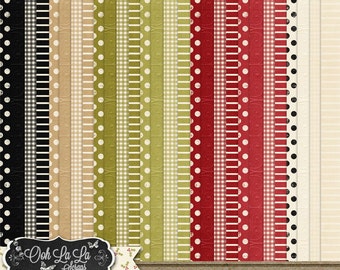Christmas, Holiday, Season, Comfort And Joy 12x12 Pattern Papers Digital Scrapbook Kit, Scrapbooking