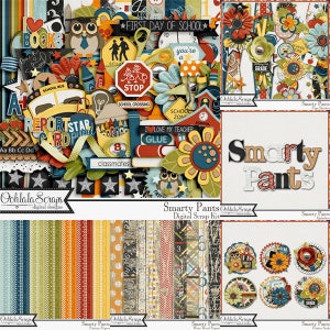 Smarty Pants School Digitale Scrapbooking Kit Bundel voor Digiscrappen en knutselen