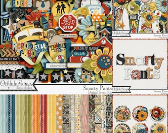 Smarty Pants School digitalt scrapbookingkit för digital scrapbooking och hantverk