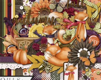 Pumpkin Spice Fall Autumn 12x12 Worn Wood Shabby Pattern Papers and ...