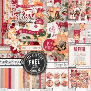 Choose Joy Digital Scrapbook Kit, Bundle, Collection