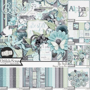 Be Still 12x12 Digital Scrapbooking Kit Bundled Collection